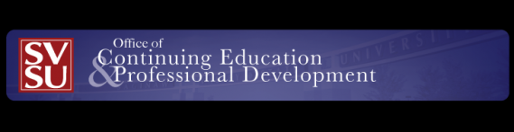 SVSU Office of Continuing Ed and Professional Dev Logo