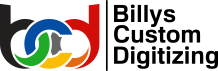 Billys Custom Digitizing Logo