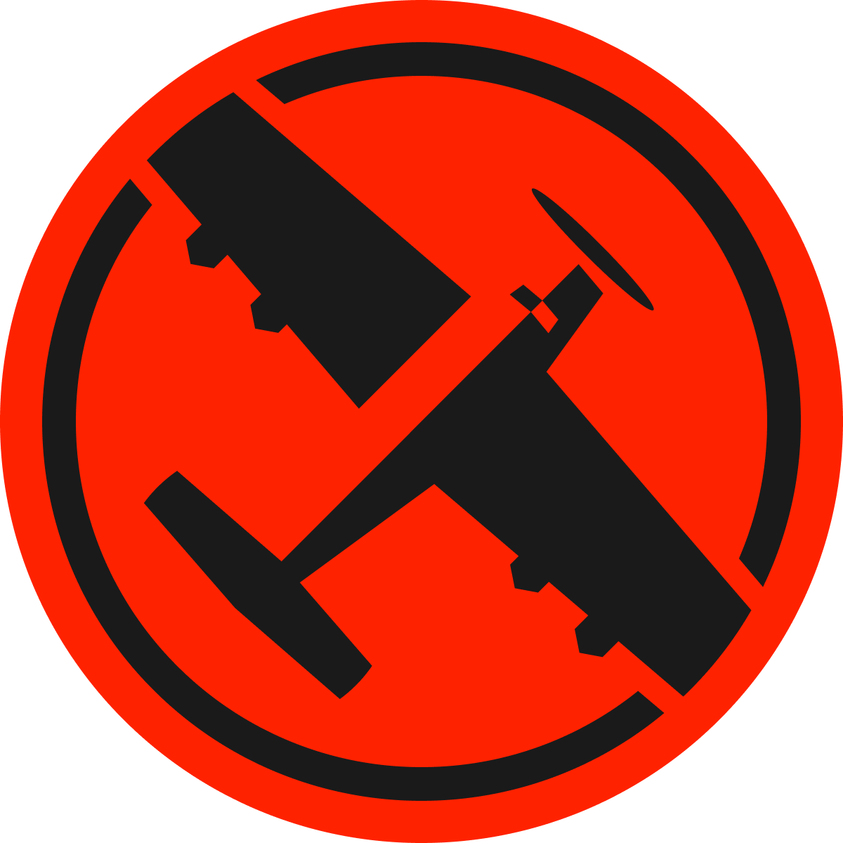 Black Airplane Logo
