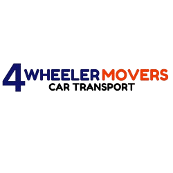 4 Wheeler Movers Car Transport Logo