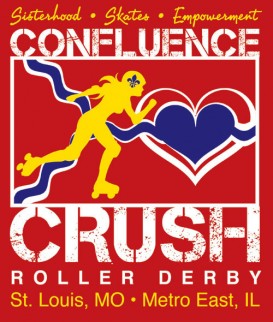 Confluence Crush Roller Derby Logo