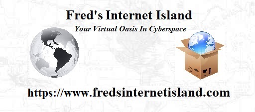 Logo with text for Fred's Internet Island