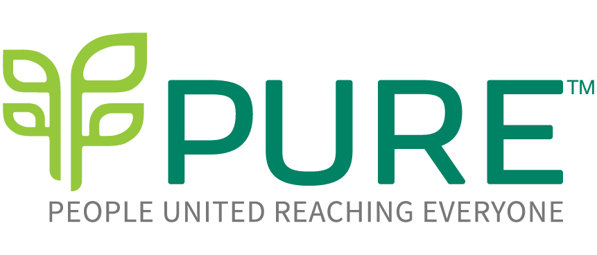 PURE: People United Reaching Everyone Logo