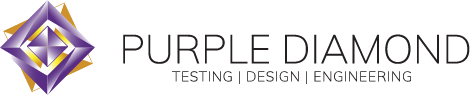 Purple Diamond: Testing, Design, Engineering Logo