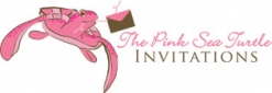 The Pink Sea Turtle Invitations Logo