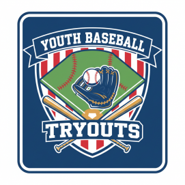 Youth Baseball Tryouts Logo